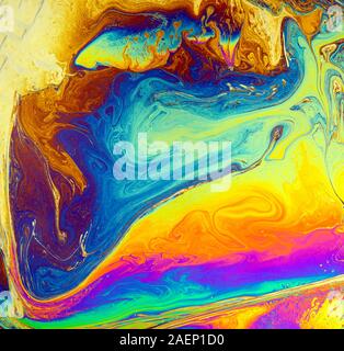 Sfondo psichedelico. Universo di fiori. Concept Art Design. Sfondo multicolore. Foto Stock
