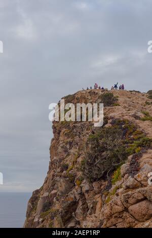 CABO DA ROCA, Portogallo - 20 Settembre 2019: i turisti a Cabo da Roca. Capo Roca Foto Stock