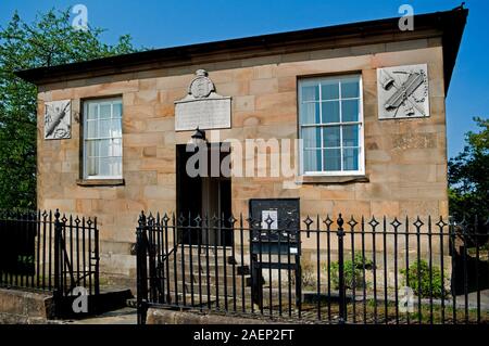 La sala controverso, sito della Corte Barmote, Wirksworth, Derbyshire Foto Stock