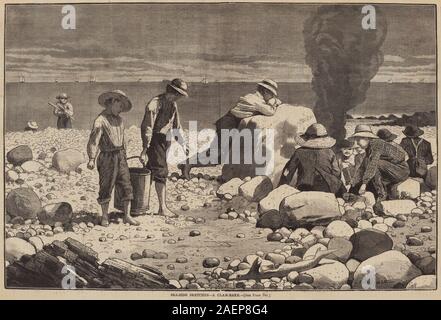 William H Redding dopo Winslow Homer, Sea-Side schizzi - Un Clam-Bake, pubblicato 1873, Sea-Side schizzi - Un Clam-Bake; pubblicato 1873 Foto Stock