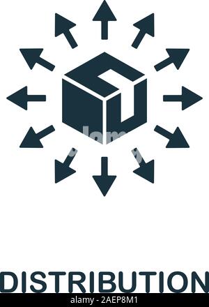 Icona di distribuzione. Elemento creativo da business administration collezione. Distribuzione semplice icona per web design, applicazioni e software Illustrazione Vettoriale