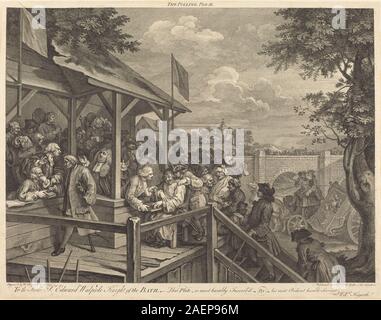 William Hogarth e Francois Morellon de La Grotta, il polling, 1758, il polling; 1758 data Foto Stock