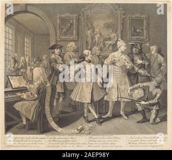 William Hogarth, un rake's progress - PL2, 1735, un rake's progress: pl.2; 1735 data Foto Stock