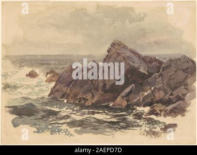 William Trost Richards, Seascape con rocce, c 1890s, Seascape con rocce; c. 1890s Foto Stock