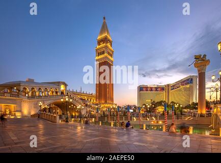 Il Venetian hotel di Las Vegas, Nevada, Stati Uniti Foto Stock