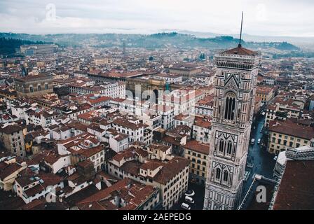 Vista aerea della città di Firenze Foto Stock