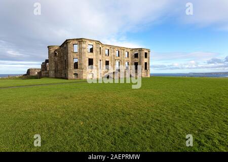 Il castello di discesa a Mussenden Temple di Castlerock, County Londonderry Irlanda del Nord Foto Stock