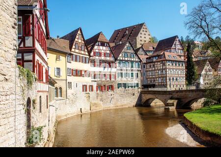 Der Kocher in Schwäbisch Hall • Baden-Württemberg, Deutschland Foto Stock