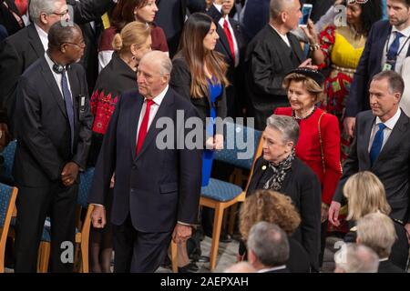 Oslo, Norvegia. 10 dic 2019. Sua Maestà il Re Harald V di Norvegia durante il Premio Nobel per la Pace 2019 Cerimonia presso il Municipio di Oslo a Oslo, Norvegia Credito: Nigel Waldron/Alamy Live News Foto Stock