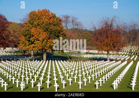 Lorraine American Cimitero e memoriale, la II Guerra Mondiale, St Avold, Moselle (57), il Grand regione Est, Francia. Foto Stock
