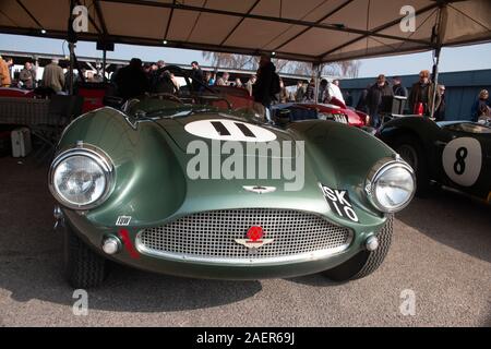 Wolfgang Friedrich Aston Martin DB3S, HSK 110, RAC Woodcote Trophy, Goodwood Motor Racing Chichester West Sussex Foto Stock