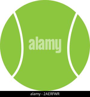 Semplice palla da tennis la grafica vettoriale disegni. Ideale per lo sport, lavori di design e concetti aziendali, icone, simboli, etichette, adesivi ecc. Illustrazione Vettoriale