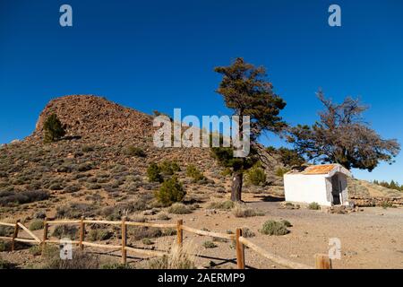 La Ermita de la Cruz Fregel a Collada Degollada de Cedro, Tenerife Isole Canarie, Spagna. Foto Stock