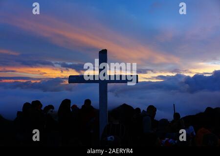 Alba con una vista al Volcán Barú in Panama III Foto Stock