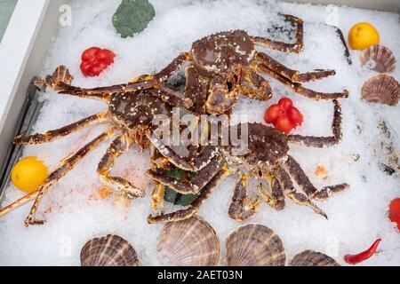 Granchi e ritaglio. Foto Stock