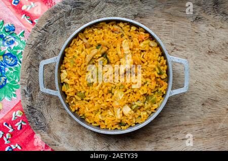 Panamanian di riso con pollo Foto Stock