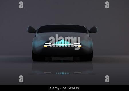 Autonomo Veicolo elettrico Concept Design 3D illustrazione Foto Stock