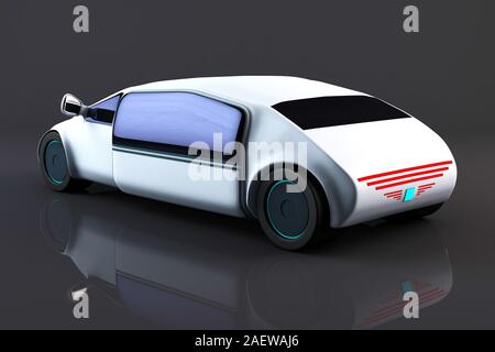 Autonomo Veicolo elettrico Concept Design 3D illustrazione Foto Stock