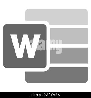 icona microsoft word office Illustrazione Vettoriale