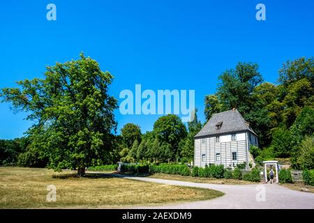 Garden Casa di Goethe a Weimar, Germania Foto Stock