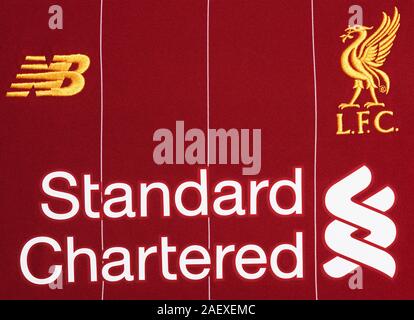 Chiusura del Liverpool FC 2019/20 kit. Foto Stock