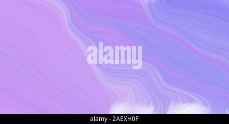 Grafica di sfondo con moderni morbide onde di turbolenza illustrazione dello sfondo con la luce pastello lilla, medium viola e color lavanda. Foto Stock