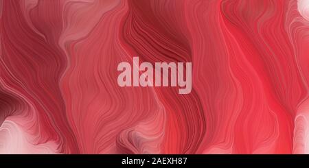 Grafica di sfondo con onde contemporanea illustrazione con moderata rosso, baby pink e dark moderata di colore rosa. Foto Stock
