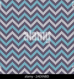 Abstract seamless pattern a strisce di linee a zig-zag. Moda a zig-zag. Frecce. Struttura ritmica di lisca di pesce. Elegante colore texture. Vettore. Illustrazione Vettoriale