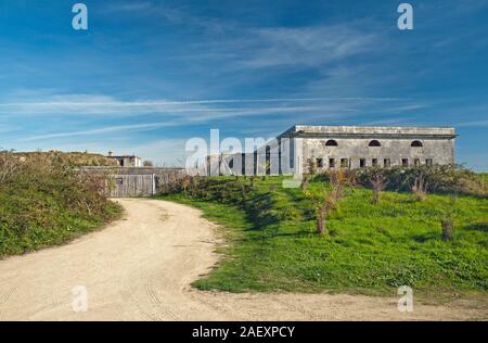 Fortilizio militare sull'Isola di Madame, porta-des-Barques, Charente-Maritime (17), regione Nouvelle-Aquitaine, Francia Foto Stock