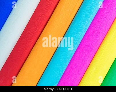 Il colore di sfondo carta crespa rotoli Foto Stock