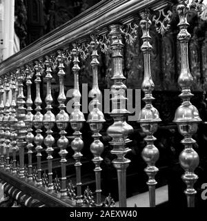 Close-up di ringhiera della Grande Moschea di Cordova, Cordoba, in provincia di Cordoba, Andalusia, Spagna Foto Stock