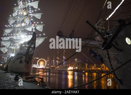 Enorme nave a vela a vela Bremerhaven Foto Stock