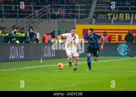 Jordan veretout (roma) durante Inter vs Roma, Milano, Italia, 06 dic 2019, Calcio Calcio italiano di Serie A del campionato Gli uomini Foto Stock