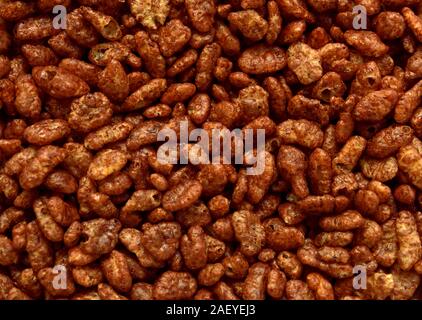 Coco pops cocopops close up sullo sfondo Foto Stock