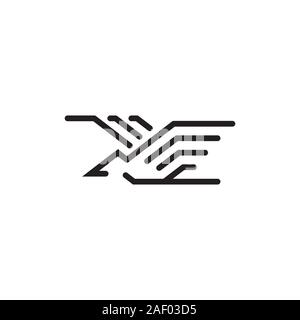 Icona di uccelli logo design template vettoriale Illustrazione Vettoriale