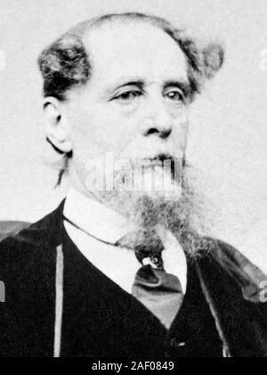 Vintage foto ritratto autore inglese Charles Dickens (1812 - 1870). Foto circa 1867 da J Gurney & Figlio di New York. Foto Stock