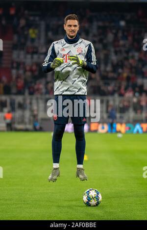 Monaco di Baviera, Germania. Undicesimo Dec, 2019. Torwart Sven Ulreich (FC Bayern Muenchen) al calcio, la UEFA Champions League, Giornata 6: FC Bayern Muenchen vs Tottenham Hotspur al Allianz-Arena su dicembre 11, 2019 in Muenchen, Germania. Foto: Horst Ettensberger/ESPA-Immagini Credito: ESPA/Alamy Live News Foto Stock