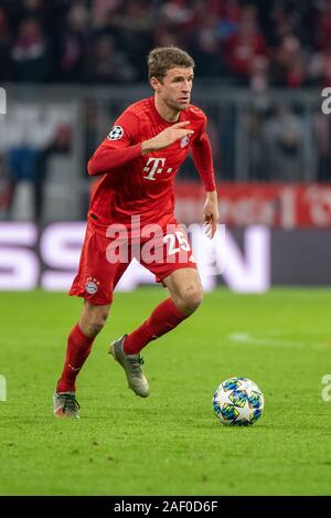 Monaco di Baviera, Germania. Undicesimo Dec, 2019. Thomas Müller (FC Bayern Muenchen) al calcio, la UEFA Champions League, Giornata 6: FC Bayern Muenchen vs Tottenham Hotspur al Allianz-Arena su dicembre 11, 2019 in Muenchen, Germania. Foto: Horst Ettensberger/ESPA-Immagini Credito: ESPA/Alamy Live News Foto Stock