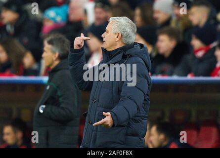 Monaco di Baviera, Germania. Undicesimo Dec, 2019. Champions League, Munich-Tottenham, Monaco di Baviera Dec 11, 2019. Jose Mourinho, Headcoach Hotspurs FC Bayern Munich - Tottenham Hotspur Calcio UEFA Champions League, Monaco di Baviera, Dicembre 11, 2019, STAGIONE 2019/2020, fase di gruppo, gruppo B, FCB, Baviera München Credito: Peter Schatz/Alamy Live News Foto Stock