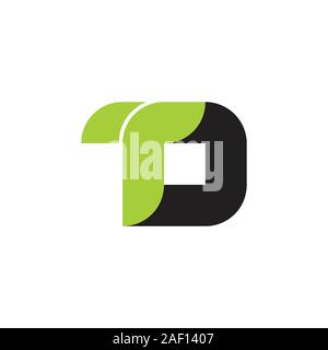 Lettera ot geometrica semplice vettore logo Illustrazione Vettoriale