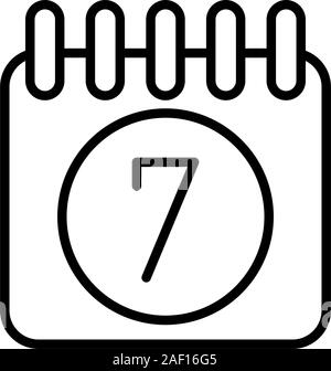 Promemoria del calendario con data chek simbolo Illustrazione Vettoriale