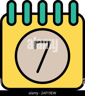 Promemoria del calendario con data chek simbolo Illustrazione Vettoriale