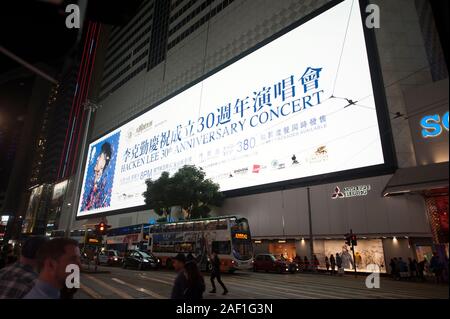 Vita notturna a Causeway Bay, Hong Kong, Cina, Sud-Est asiatico Foto Stock