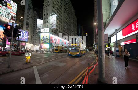 Vita notturna a Causeway Bay, Hong Kong, Cina, Sud-Est asiatico Foto Stock
