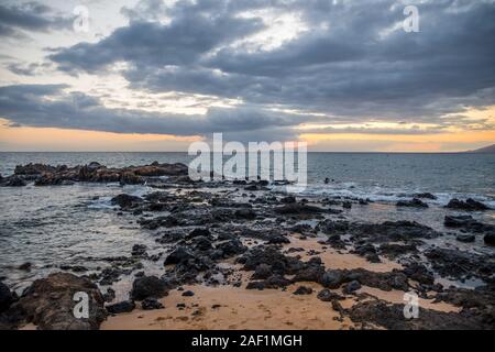 La vista sulla costa di Maui, Hawaii Foto Stock