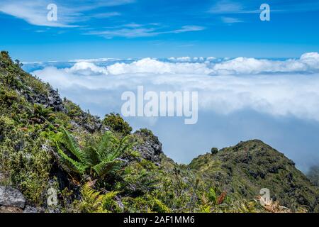 Epico paesaggio di montagna scenario dal sentiero di Haleakala National Park Foto Stock