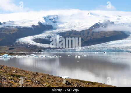 Ghiacciaio Fjallsarlon, Islanda Foto Stock