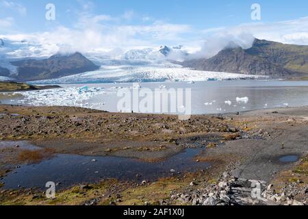 Ghiacciaio Fjallsarlon, Islanda Foto Stock