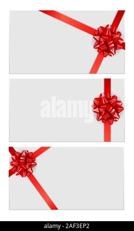 Blank Gift Card Modello con fiocco rosa e il nastro. Illustrazione di  vettore per il tuo business Immagine e Vettoriale - Alamy