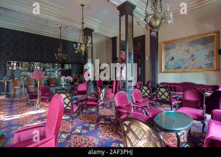 Il bar, il Pera Palace Hotel, Beyoğlu, Istanbul, Turchia. Foto Stock